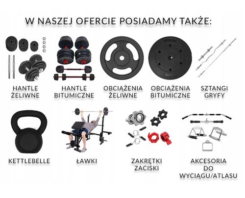 HANTLE 2x5kg hantelki CIĘŻARKI ZESTAW HANTLI BITUMICZNE do ćwiczeń 10kg na Arena.pl