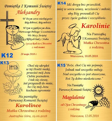 Złoty Łańcuszek z Medalikiem 925 Matka Serce Chrzest Komunia Grawer na Arena.pl