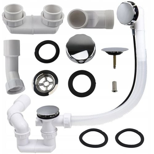 Automatyczny syfon wannowy na pokrętło CHROM czyszczony od góry obrotowy na Arena.pl