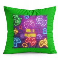 PODUSZKA ZIELONA PREZENT - GAMER GAMEPAD GAMBLING GRY