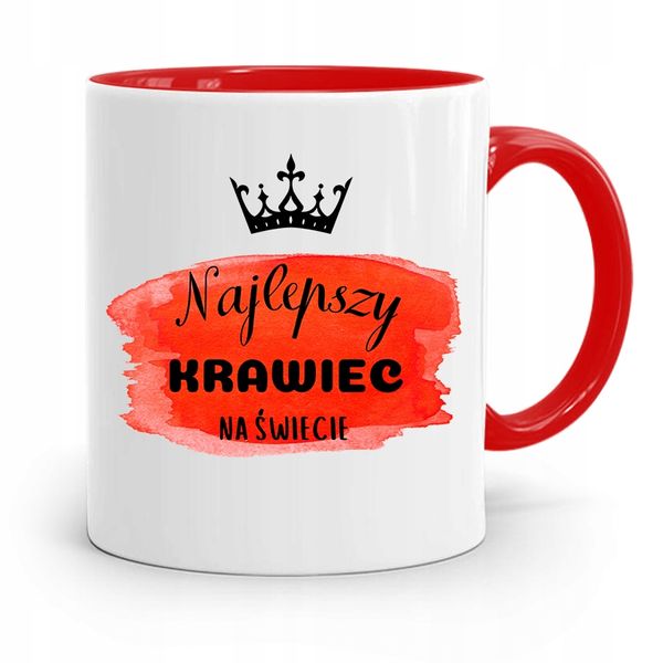 Kubek Czerwony Krawca Krawcowej Najlepszy Krawiec Z Nadrukiem Ze Zdjęciem zdjęcie 1