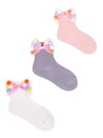 Skarpety dziewczęce bawełniane z kokardą 3PAK 23-26 YOCLUB