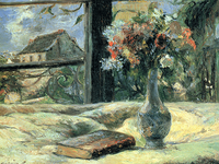Reprodukcja obrazu Vase of Flowers at the Window - Paul Gauguin Rozmiar - 80x60