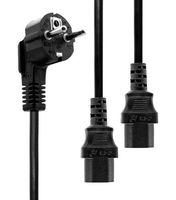MicroConnect Power Y-Cord 3m IEC320, Black