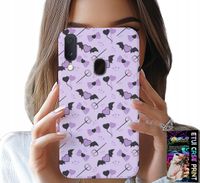 ETUI DO SAMSUNG GALAXY A20E - MODNE WZORY WIDŁY SERCA KOKARDKI KOKARDA
