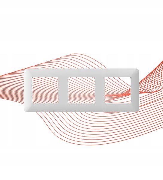 Potrójna ramka biała seria RM PSMART zdjęcie 2