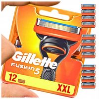 12 x Gillette Fusion 5 wkłady ostrza nożyki do maszynki Fusion5 plus żel