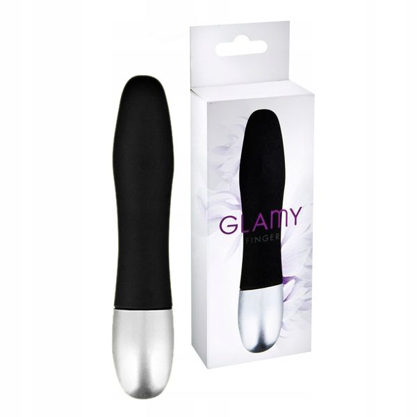 Czarny twardy wibrator, masażer intymny zdjęcie 1