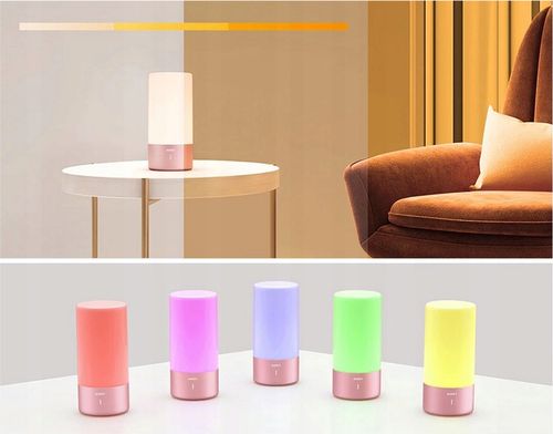 AUKEY LT-T6 Rose Gold LAMPKA NOCNA STOŁOWA RGB LED DOTYKOWA na Arena.pl