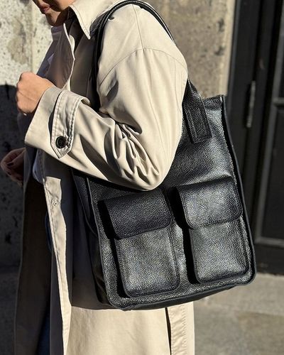 Skórzana torba SHOPPER z kieszonkami Marco Mazzini na Arena.pl