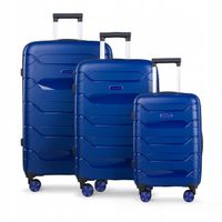 PUCCINI Zestaw WALIZEK Podróżnych Komplet Polipropylen 3w1 PP020-1-7A