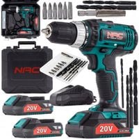 WIERTARKO WKRĘTARKA Akumulatorowa NAC 20V 2biegi +2x Bateria 2Ah +Ładowarka