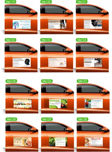 Magnes na samochód reklama magnetyczna 60x30 LODY AMERYKAŃSKIE na Arena.pl