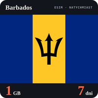 Karta eSIM Internet Barbados 1 GB na 7 dni - bez rejestracji
