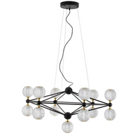 Ściemnialna lampa wisząca BOYA LE42739 LED 54,6W 3200K molekuły czarna