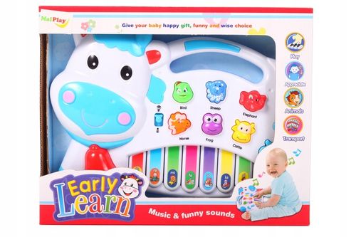 ORGANKI PIANINKO ZWIERZĄTKA KRÓWKA DLA DZIECI EDUKACYJNE INTERAKTYWNE na Arena.pl