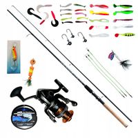 ZESTAW SPINNING Jaxon WĘDKA 2,4m +36 elementów ZMT