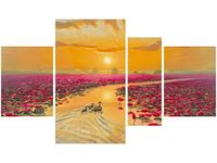 120CM 70 OBRAZ 4 ELEM KACZKI LILIACH ŚCIENNY