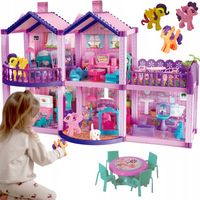 DOMEK DLA LALEK KUCYKI VILLA MEBLE FIGURKI WOOPIE