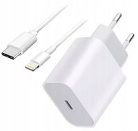 SZYBKA ŁADOWARKA + KABEL IPHONE USB-C LIGHT IPHONE 20W