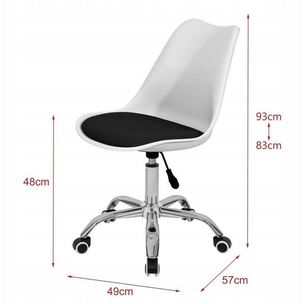 FOTEL OBROTOWY KRZESŁO BIUROWE NA KÓŁKACH zdjęcie 3