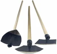 Motyka haczka kuta ogrodowa duża sercowa z trzonem zestaw 3 sztuki