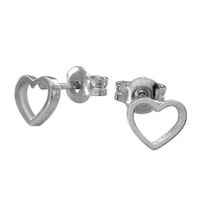 SREBRNE KOLCZYKI SERDUSZKA NA SZTYFT SREBRO PRÓBY 925