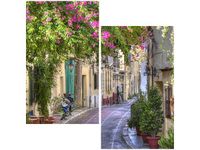 60X60CM DOMY DZIELNICY PLAKA DWU OBRAZ ŚCIAN