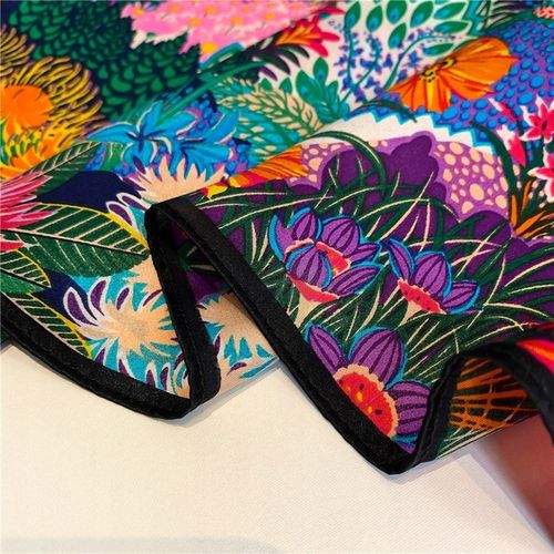 100% Czysty Jedwab Szalik Damski 53cm Kwadrat Wszechstronna Elegancja na Arena.pl