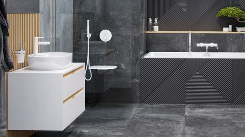 PI bateria umywalkowa stojąca, biały mat na Arena.pl