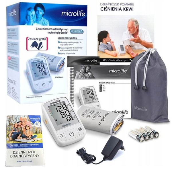 Microlife Ciśnieniomierz Automatyczny BP A2 Basic dzienniczek + zdjęcie 1
