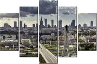 100CM 150CM OBRAZ 5 ELEM WARSZAWSKI PEJZAŻ ŚCIENNY