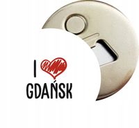 Otwieracz DO PIWA z magnesem pamiątka I LOVE GDAŃSK różne miasta