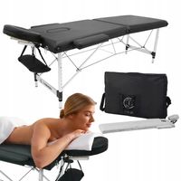 Stół Masażu Łóżko Składany Przenośny Aluminiowy Pianka 5 cm Lekki Leżanka