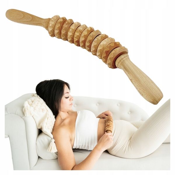MASAŻER ELASTYCZNY DREWNIANY WAŁEK NA CELLULIT PL zdjęcie 1