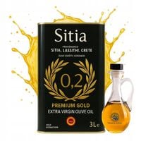 OLIWA Z OLIWEK EXTRA VIRGIN GRECKA SITIA PREMIUM 3L + BUTELKA SZKLANA 250ML
