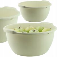 MISKA OKRĄGŁA UNIWERSALNA MISA DO ŁAZIENKI OGRODU NA PRANIE OWOCE 8L ECRU