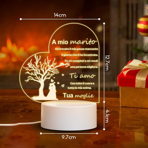 HooJtny Lampka LED dla Męża Biała na Arena.pl