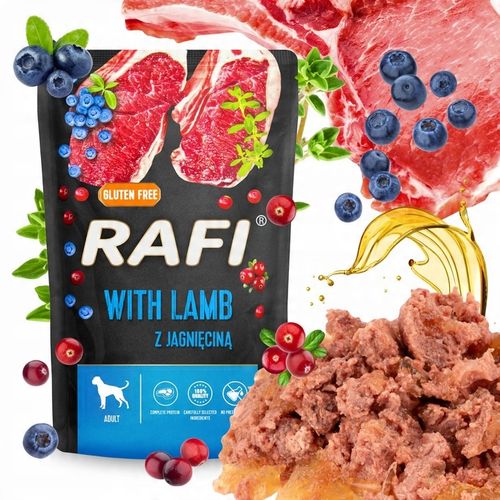 MOKRA KARMA DOLINA NOTECI RAFI ADULT BEZ ZBÓŻ SASZETKA MIX SMAKÓW 24 x 500G na Arena.pl