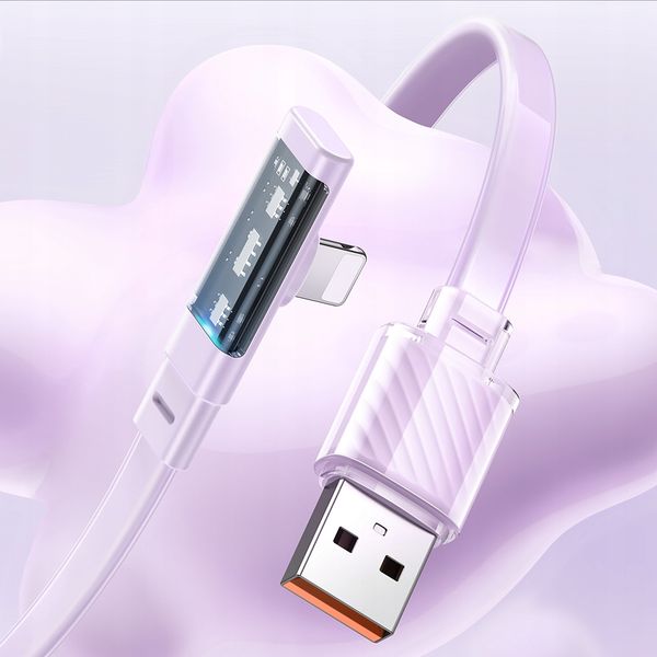 mcdodo kabel kątowy usb lightning płaski 36w do iphone 13 14 zdjęcie 2