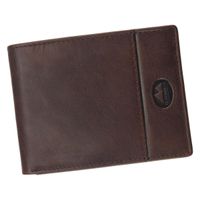 Poziomy składany Skórzany męski portfel przegrody kieszeń EL FORREST RFID