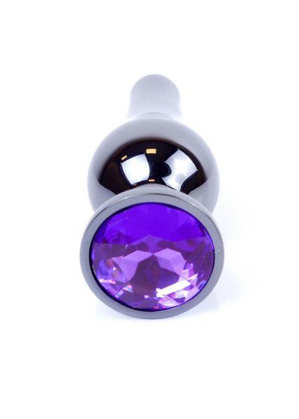 Plug-Jewellery Dark Silver BUTT PLUG- Purple zdjęcie 1