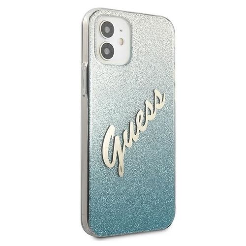 Guess GUHCP12SPCUGLSBL iPhone 12 mini 5,4" niebieski/blue hardcase Glitter Gradient Script na Arena.pl