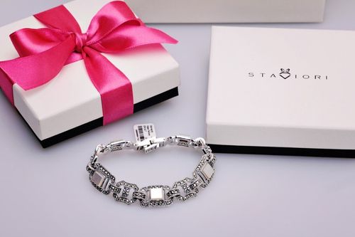 Srebrna bransoleta BDM2866 - Markazyty na Arena.pl