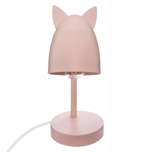 Lampka biurkowa różowa dla dziecka ozdobna metal zdjęcie 2