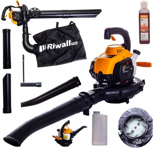 DMUCHAWA SPALINOWA OGRODOWA ODKURZACZ DO LIŚCI 45 L + OLEJ METALOWY NÓŻ na Arena.pl