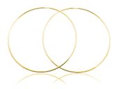 Eleganckie klasyczne pozłacane srebrne kolczyki gładkie grube koła kółka 1.9mm 7cm srebro 925 PTRING19G_70