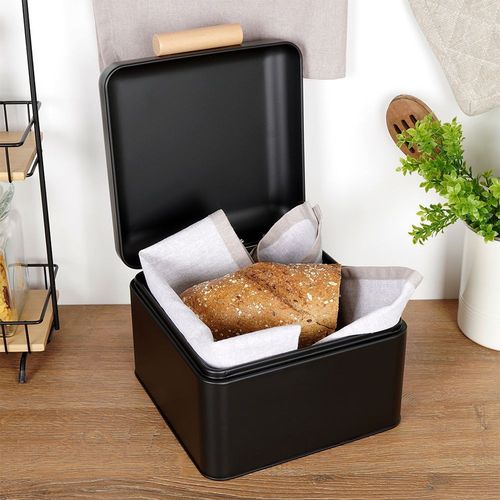 Chlebak metalowy czarny 22x20x14 cm na Arena.pl