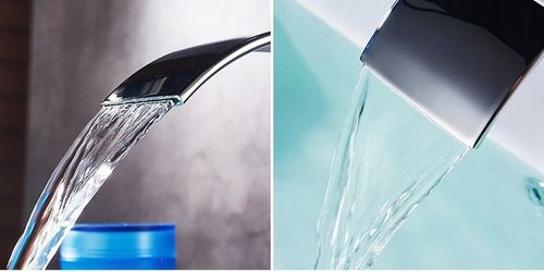 BATERIA UMYWALKOWA STOJĄCA WODOSPAD CUBIC ŁAZIENKOWA KRAN DO UMYWALKI CHROM na Arena.pl