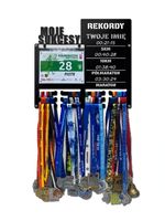 Wieszak na medale i numery startowe REKORDY BIEGOWE RUN twoje imię 344.1